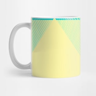 Geometric triangle pattern blue Mug